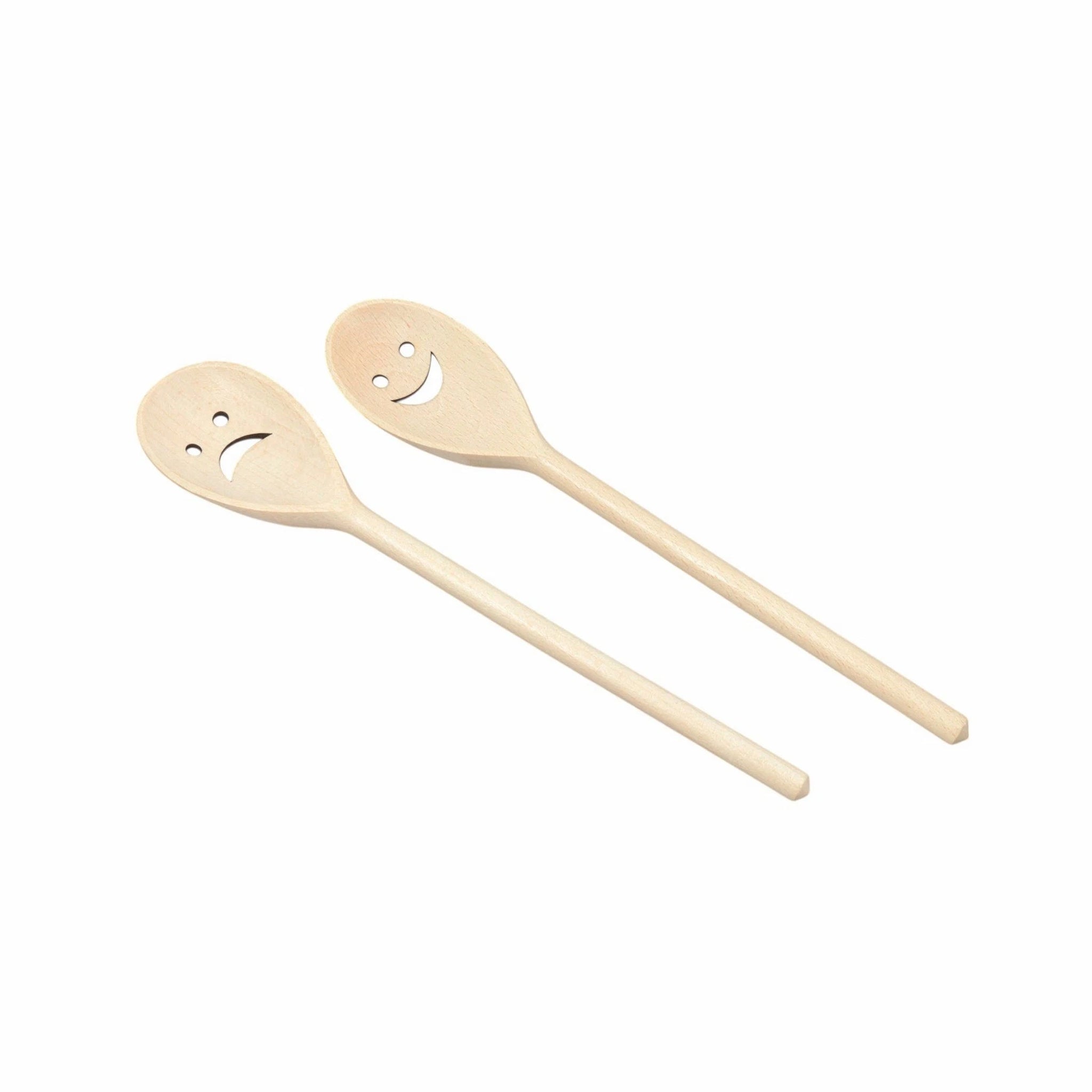Beech wooden Swedish kitchen spoons - Set of Smiley faces Sad & Happy ...